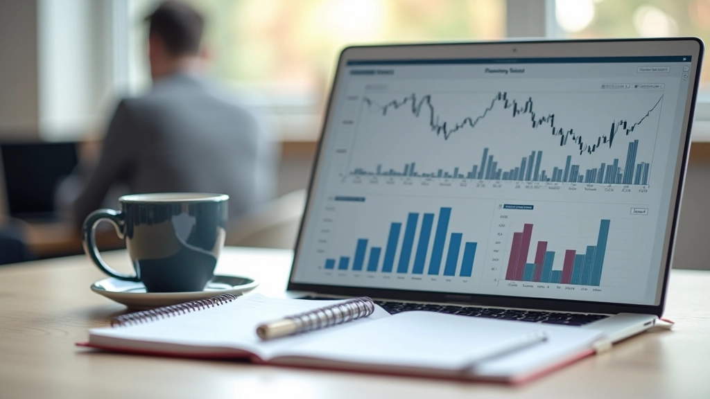 Graphiques financiers montrant les rendements d'investissement et les tendances des marchés sur un écran d'ordinateur