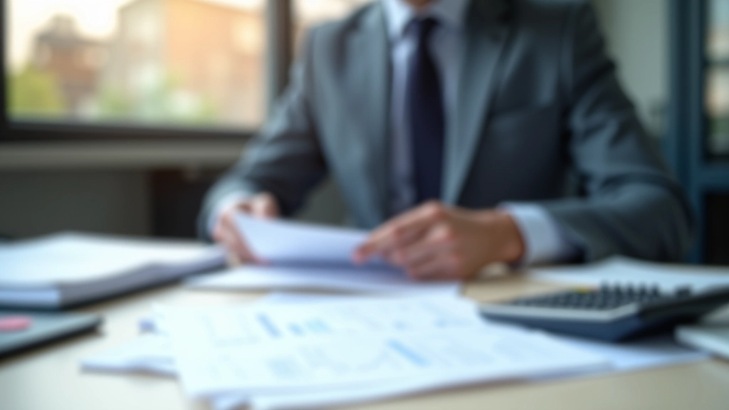 Personne analysant des données économiques avec des documents financiers sur un bureau